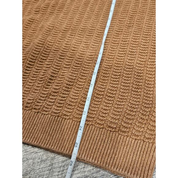 Topman Ltd fisherman knit sweater camel brown men's large vtg crewneck - Picture 4 of 9